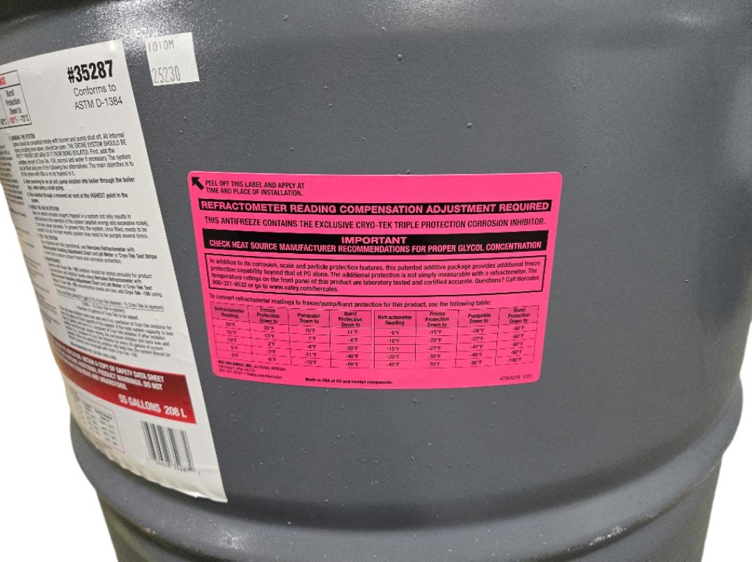 Hercules 35287 propylene glycol antifreeze concentrate