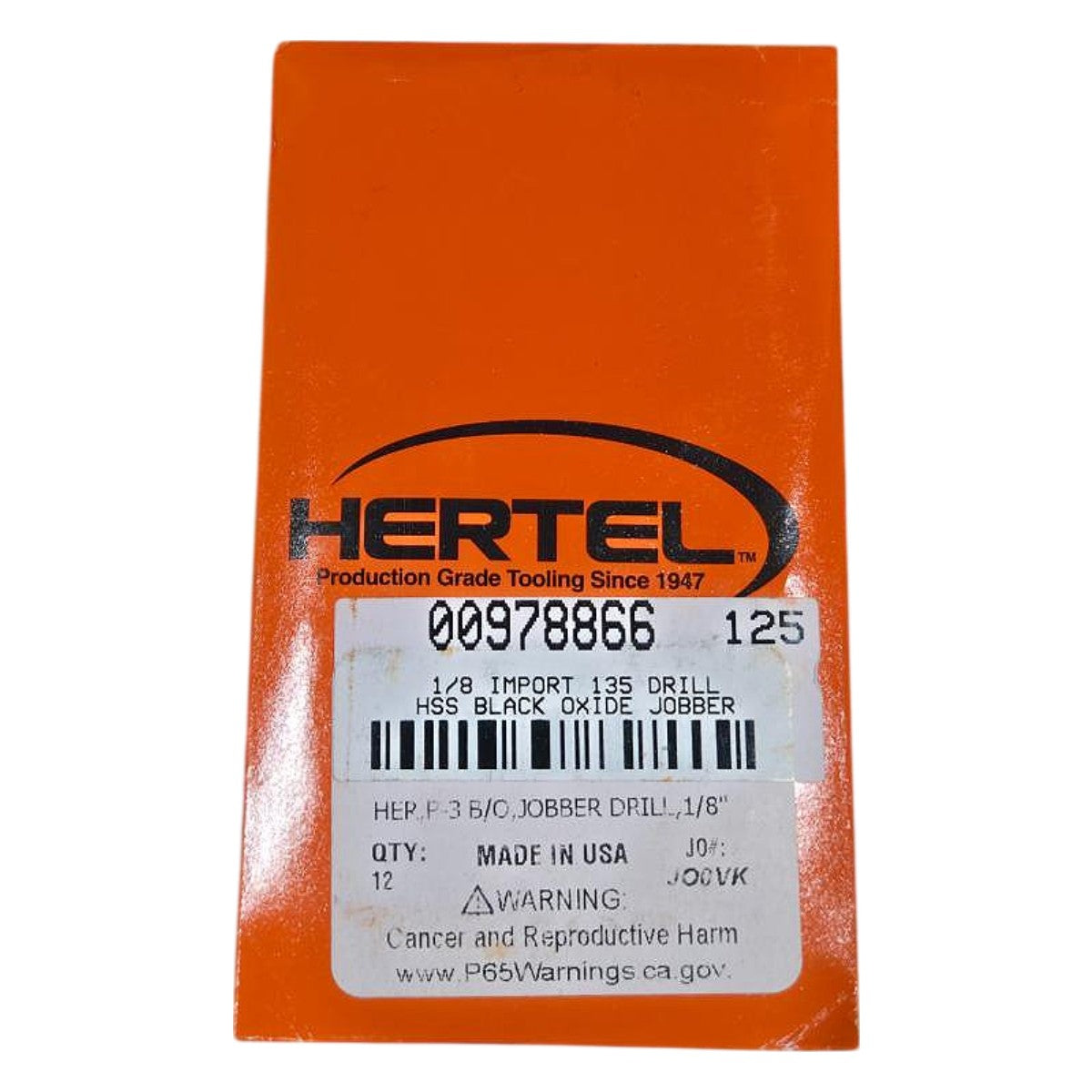 Hertel MS200705 HSS jobber drill bit
