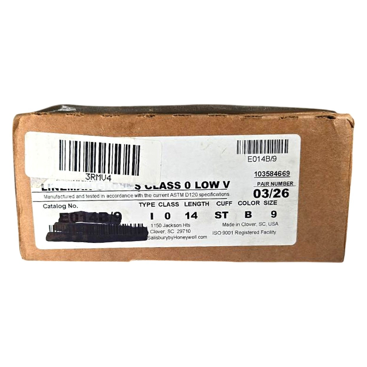 Honeywell E014B/9 electrical insulating gloves