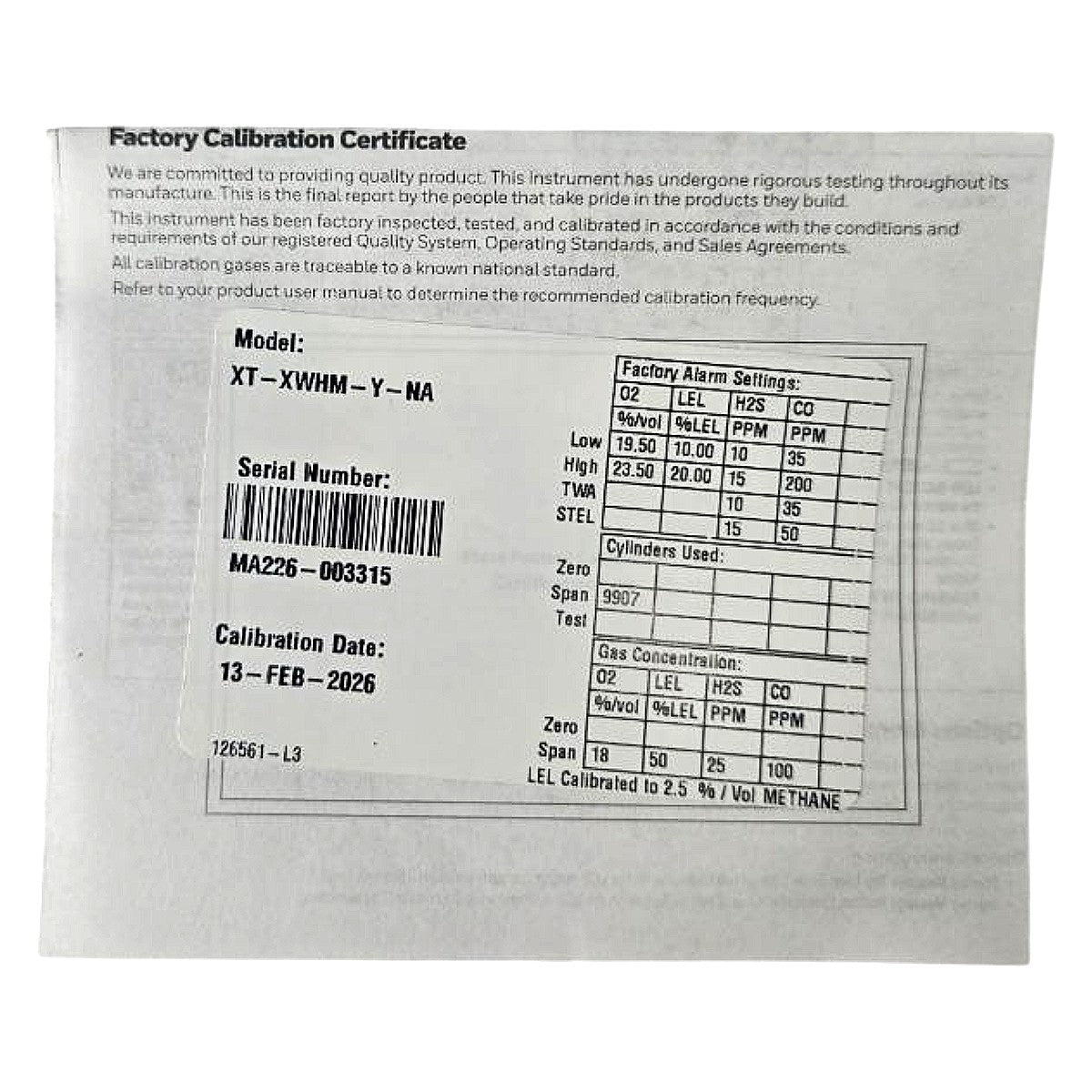 Honeywell XT-XWHM-Y-NA Multi-Gas Detector
