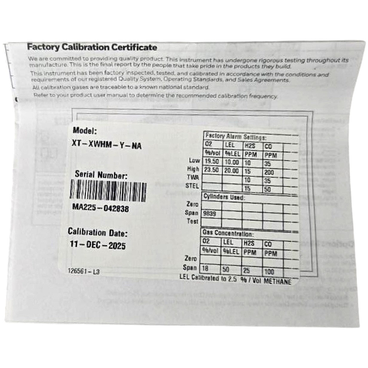Honeywell XT-XWHM-Y-NA Multi-Gas Detector