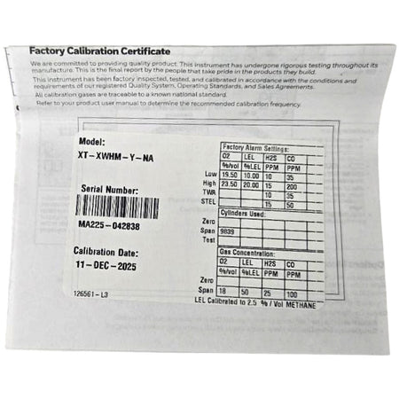 Honeywell XT-XWHM-Y-NA Multi-Gas Detector