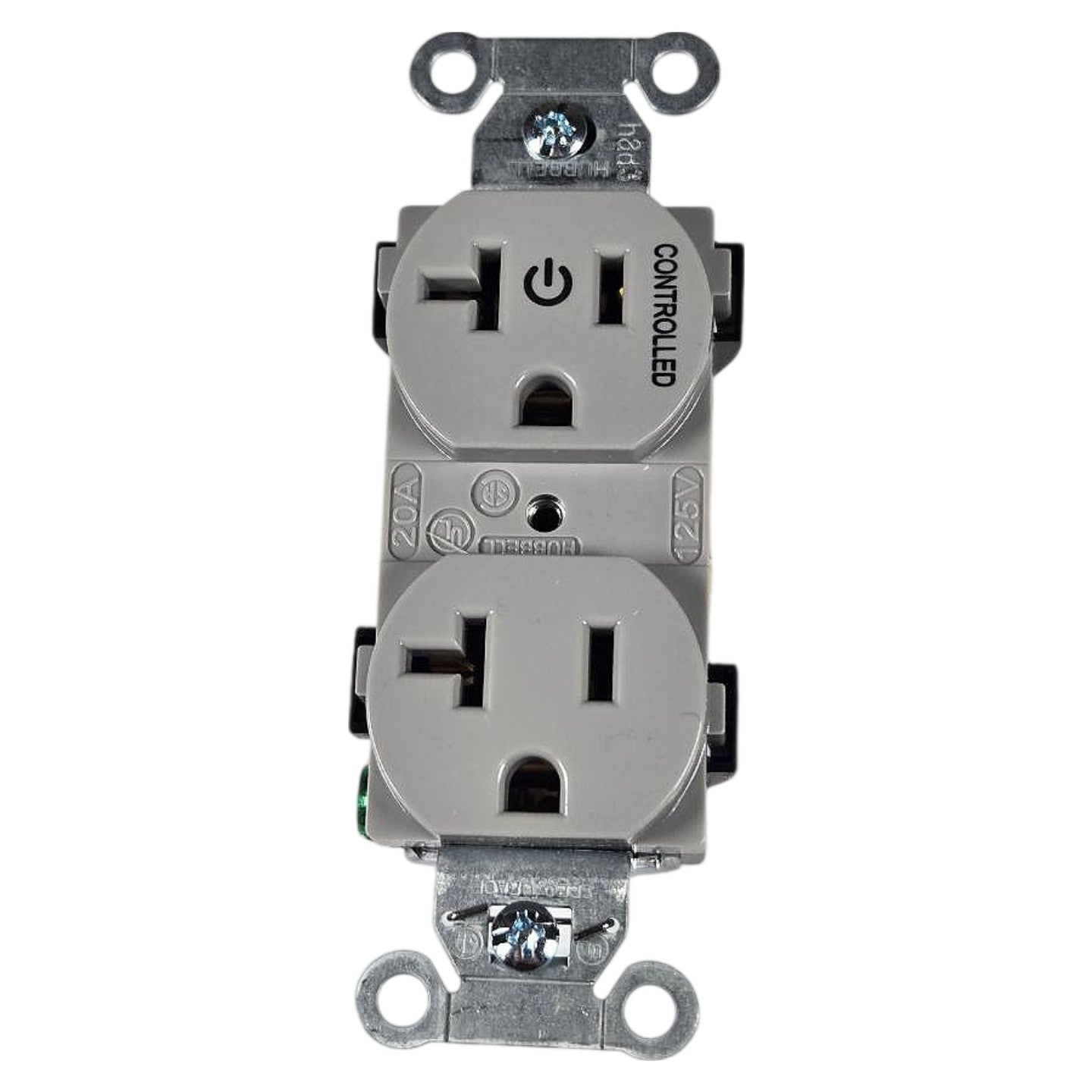Hubbell BR20C1GRY duplex receptacle outlet