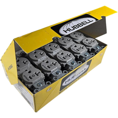 Hubbell BR20C1GRY duplex receptacle outlet