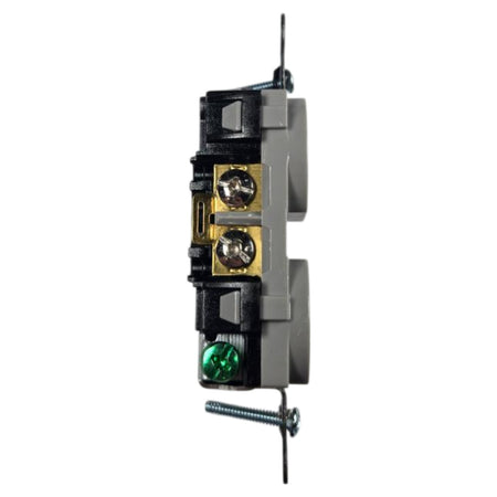 Hubbell BR20C1GRY Half-Controlled Duplex Receptacle