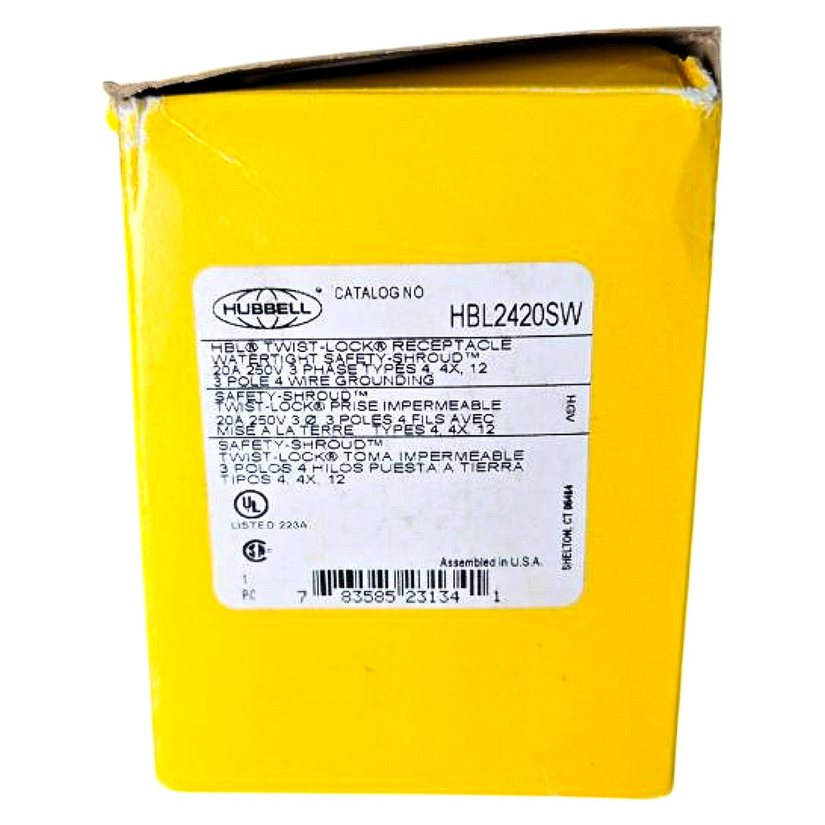 Hubbell HBL2420SW twist-lock receptacle