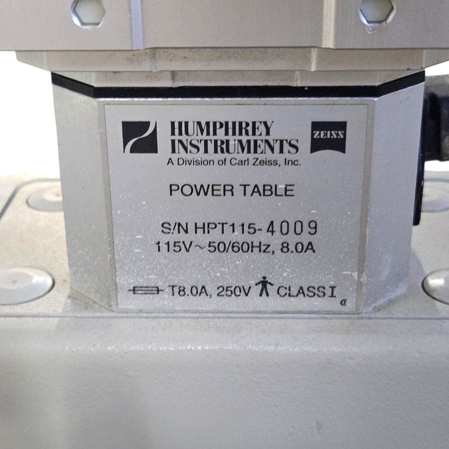Humphrey HPT-300 Ophthalmic Power Table