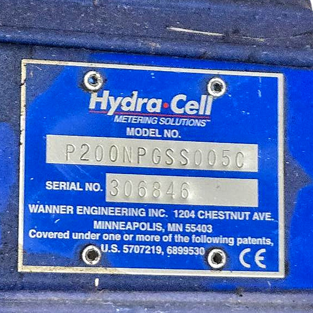Hydra Cell P200NPGSS005C Metering Pump