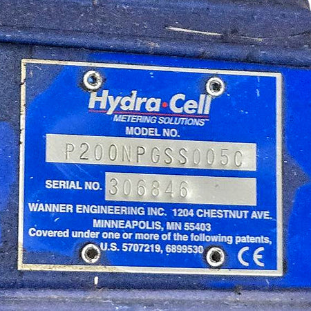 Hydra Cell P200NPGSS005C Metering Pump