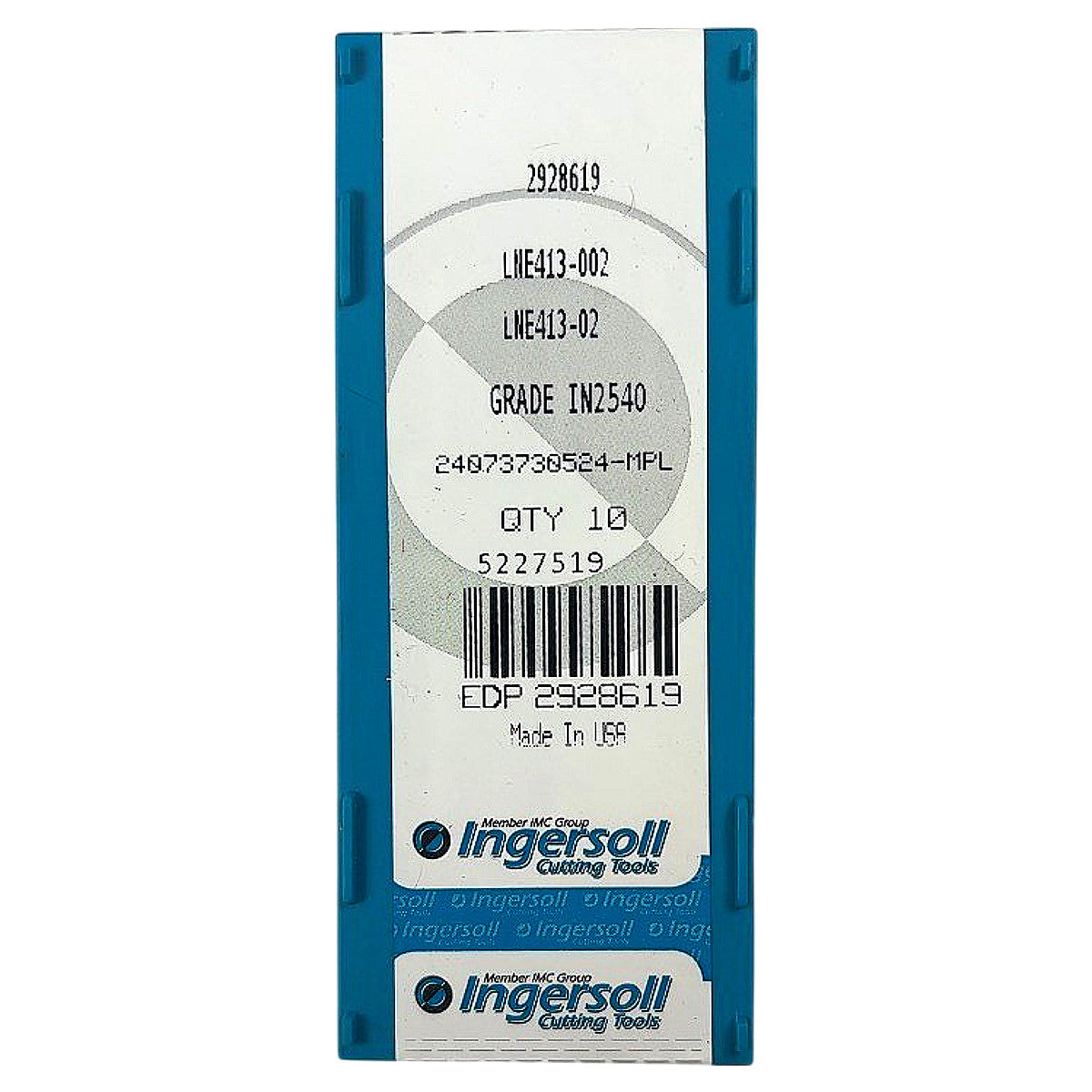 Ingersoll LNE413-02 carbide milling insert