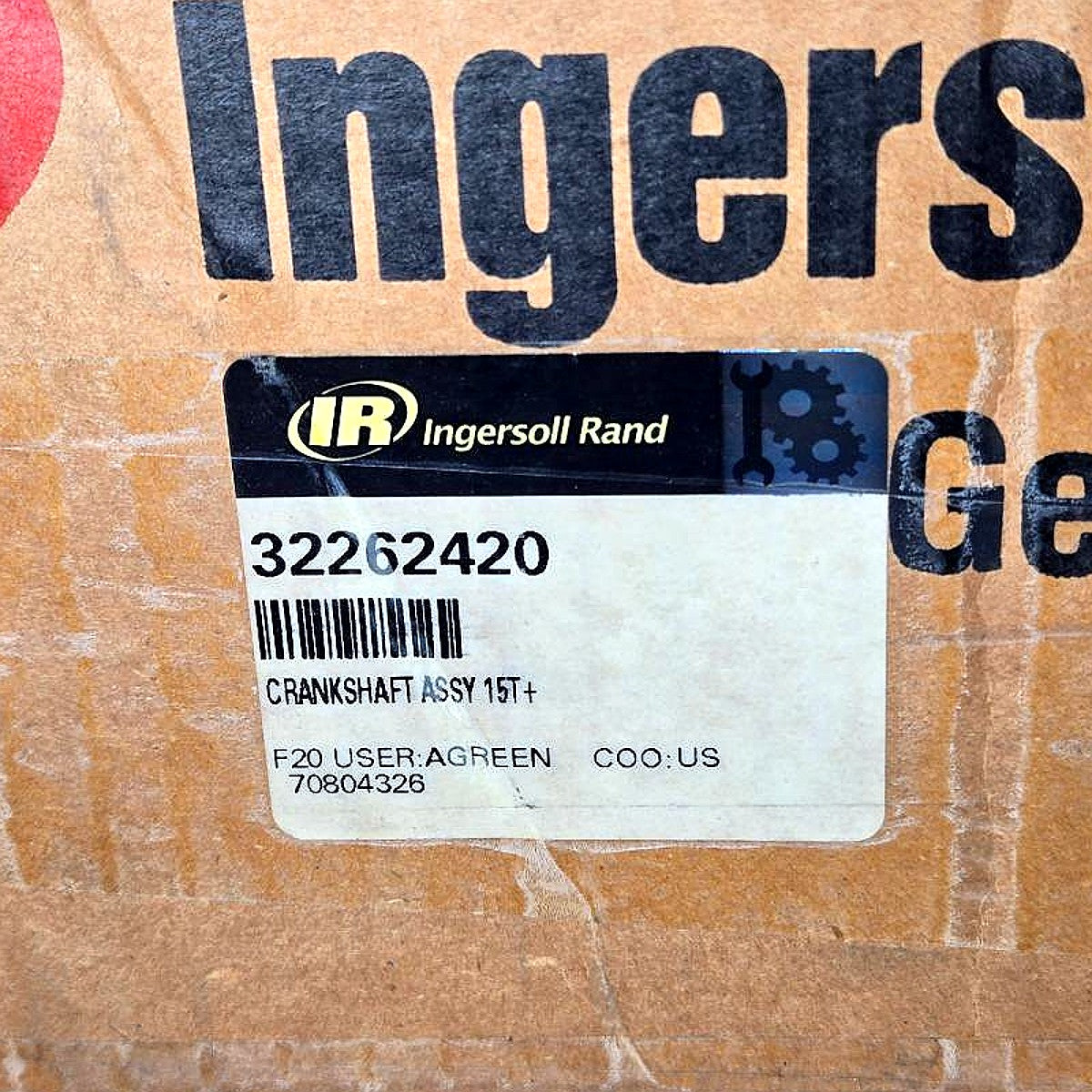 Ingersoll Rand 32262420 Air Compressor Crankshaft Assembly