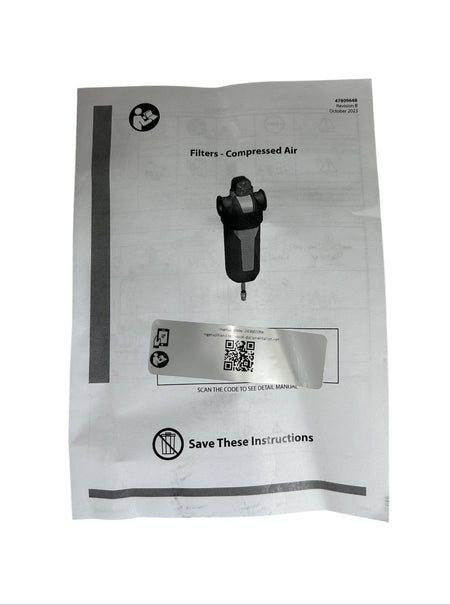 Ingersoll Rand FA110IH compressed air inline filter