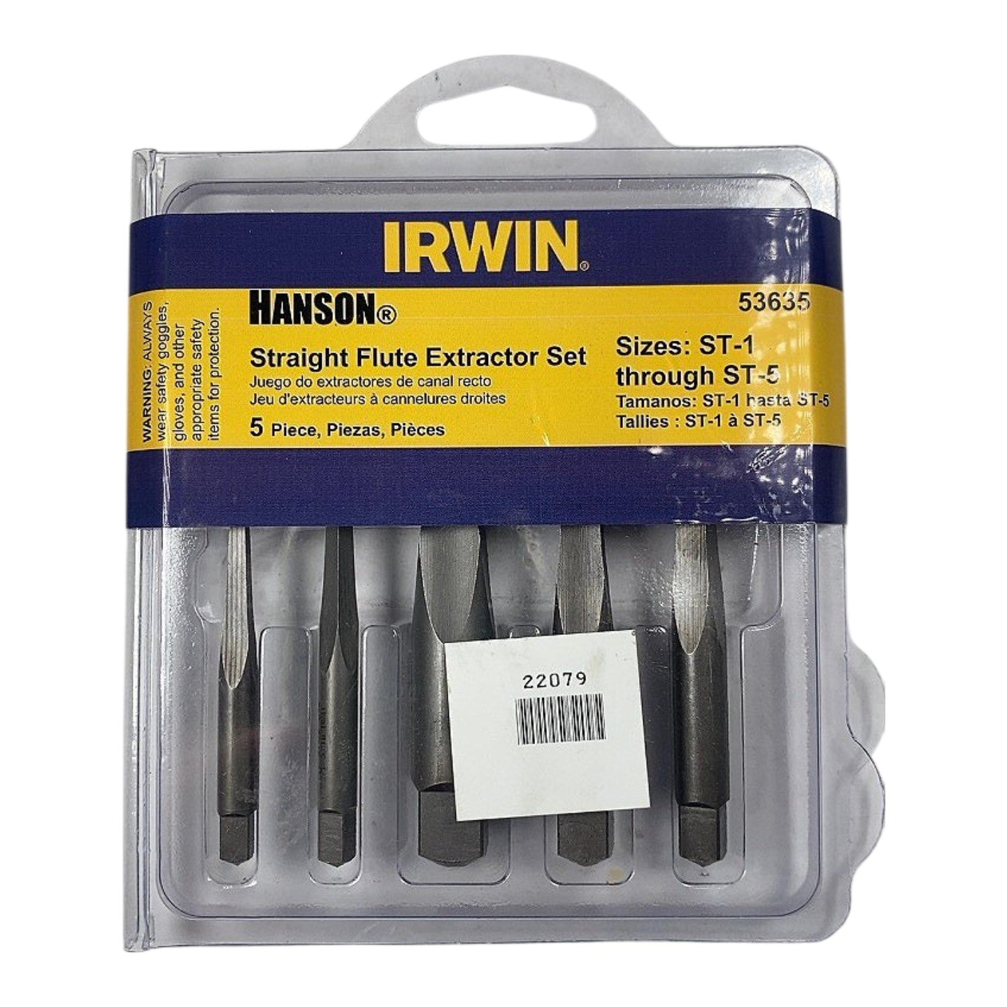 Irwin 53635 straight flute screw extractor set