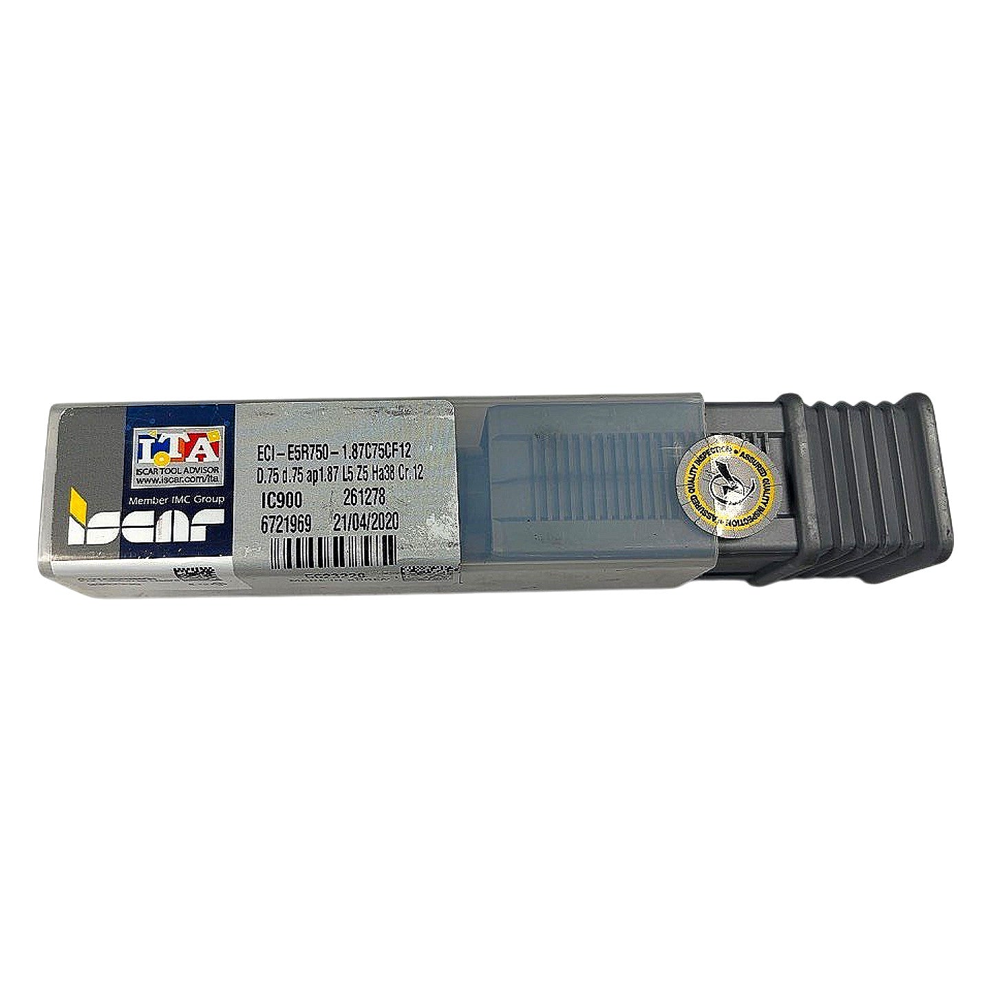 Iscar ECI-E5R750-1.87C75CF12 carbide corner radius end mill