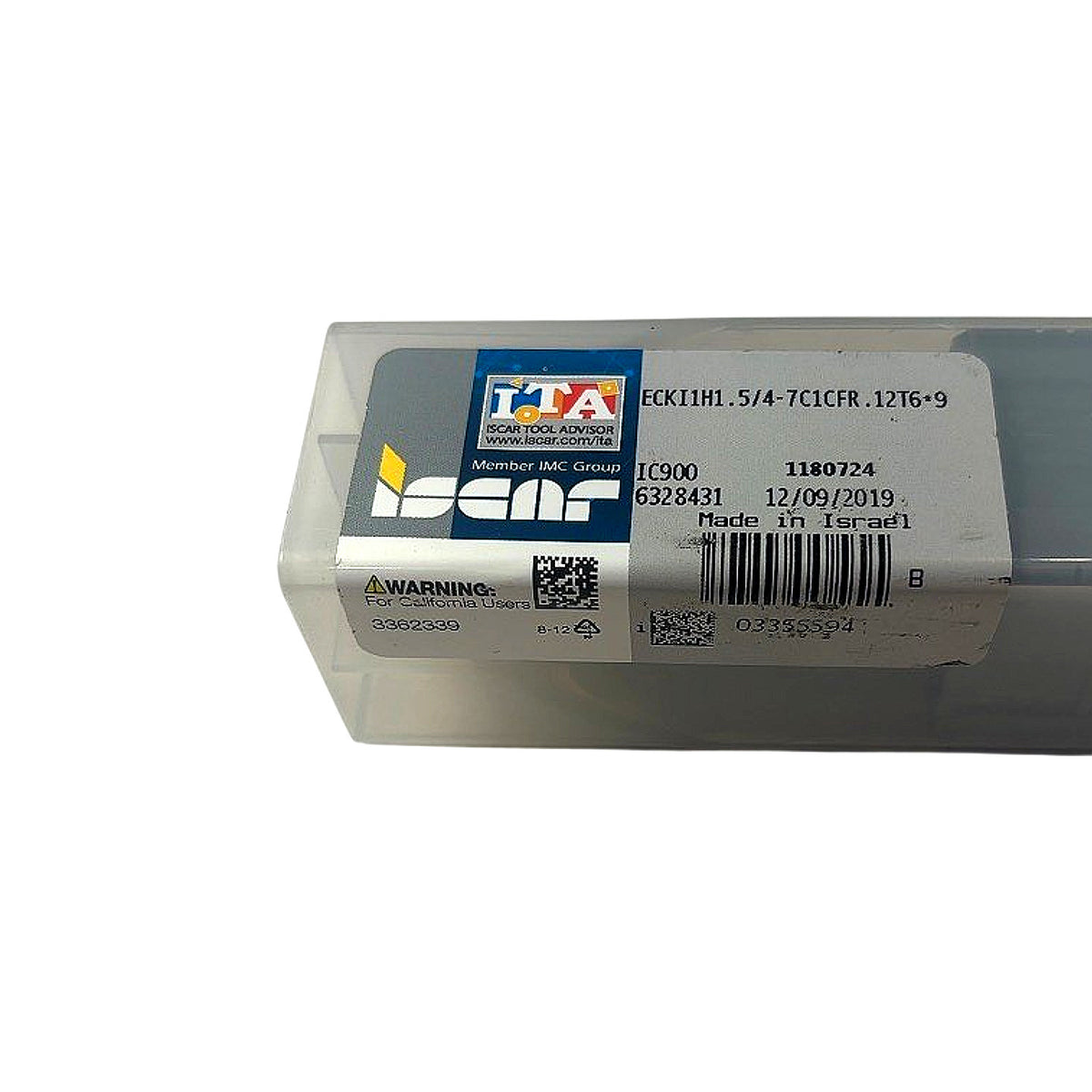 Iscar ECKI1H1.5/4-7C1CFR.12T6*9 carbide end mill