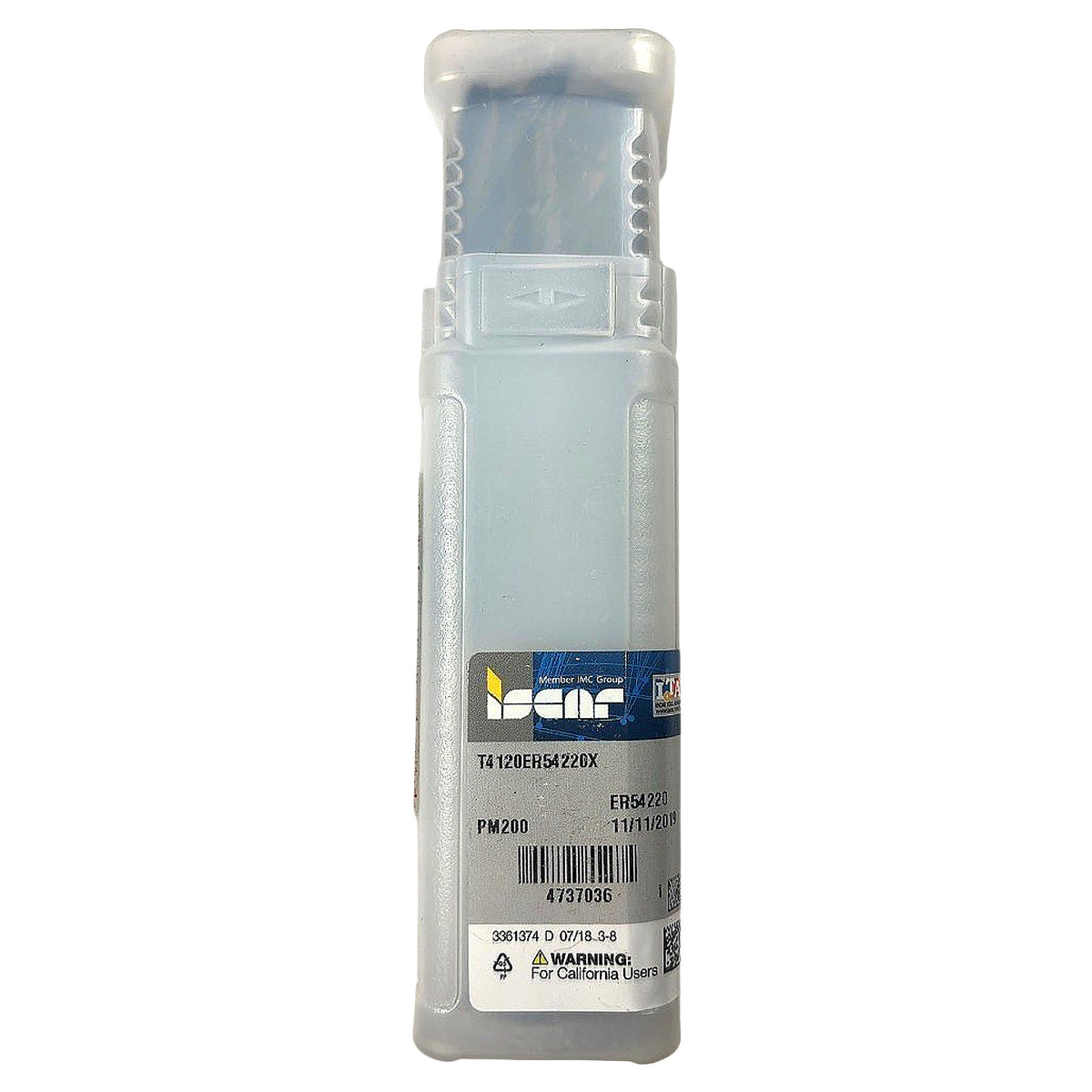 Iscar T4-.120-ER54220X 4-Flute TiAlN carbide roughing end mill