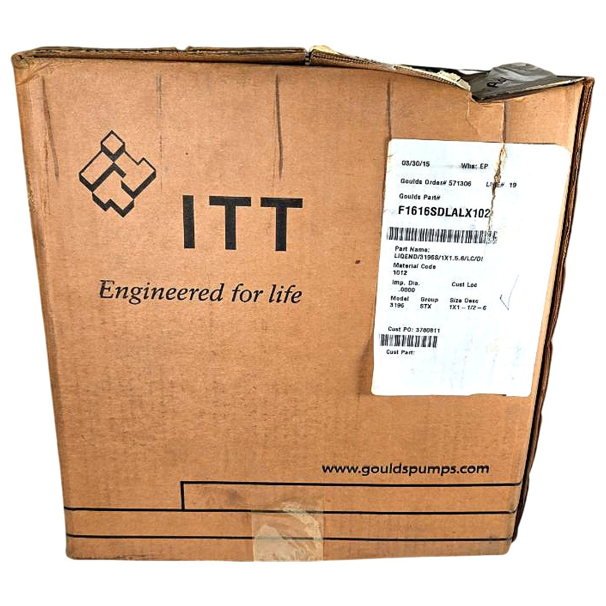 ITT Goulds F1616SDLALX102 centrifugal pump liquid end