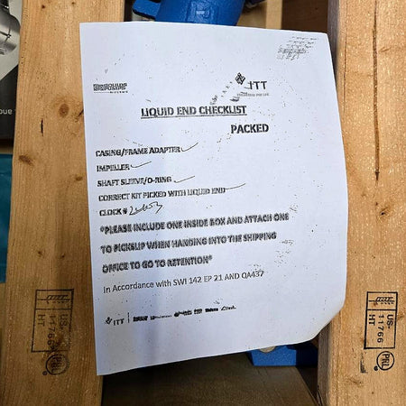 ITT Goulds L298M3700FV000 centrifugal pump liquid end