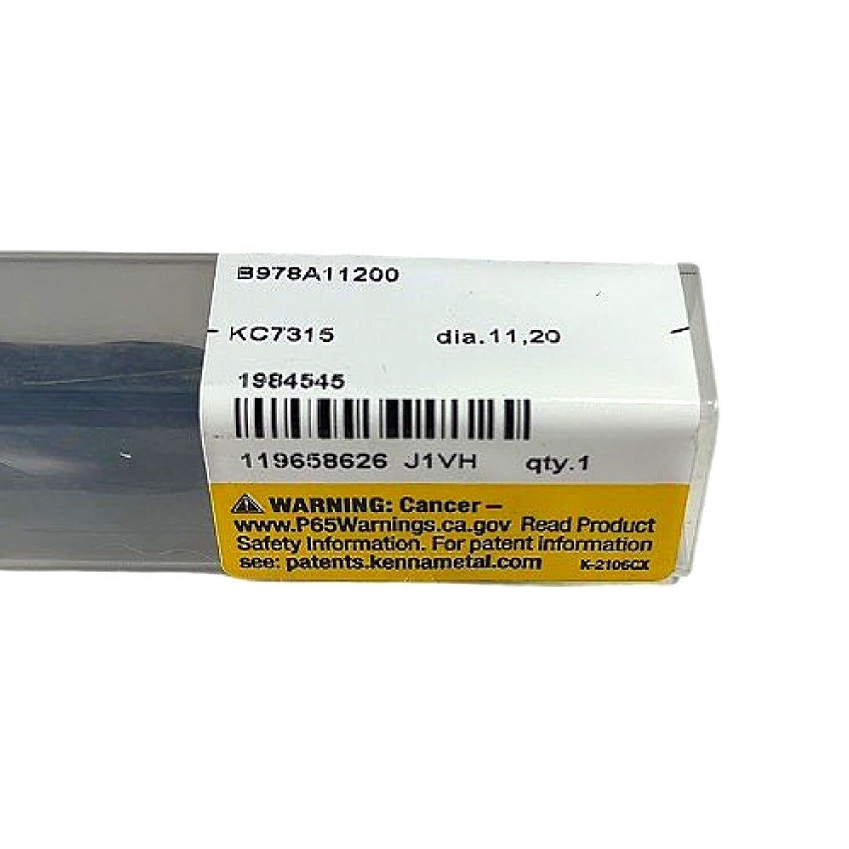 Kennametal B978A11200 solid carbide drill