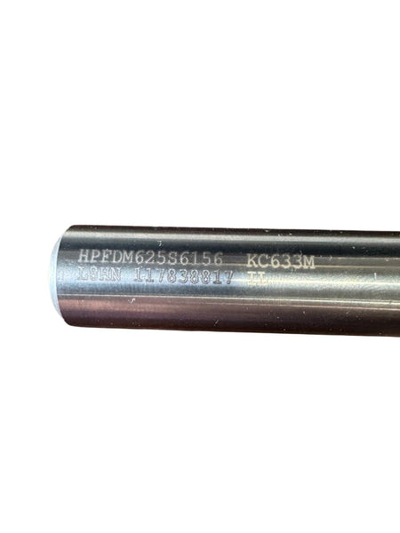 Kennametal HPFDM625S6156 KC633M 6-Flute 5/8" solid carbide end mill