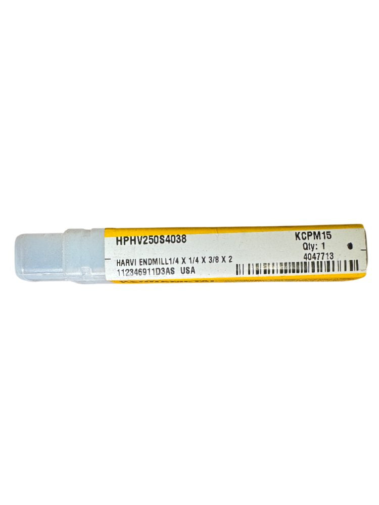 Kennametal HPHV250S4038 HARVI 1/4" 4-Flute solid carbide end mill