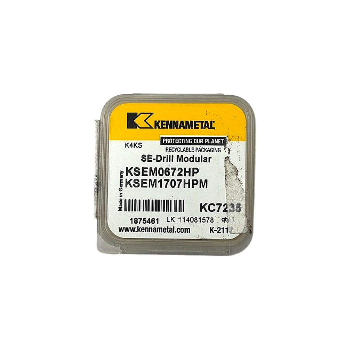 Kennametal KSEM0672HP carbide drilling insert