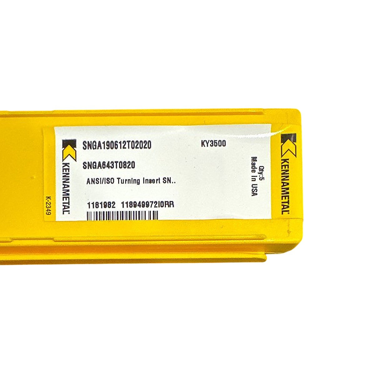 Kennametal SNGA190612T02020 ceramic turning insert