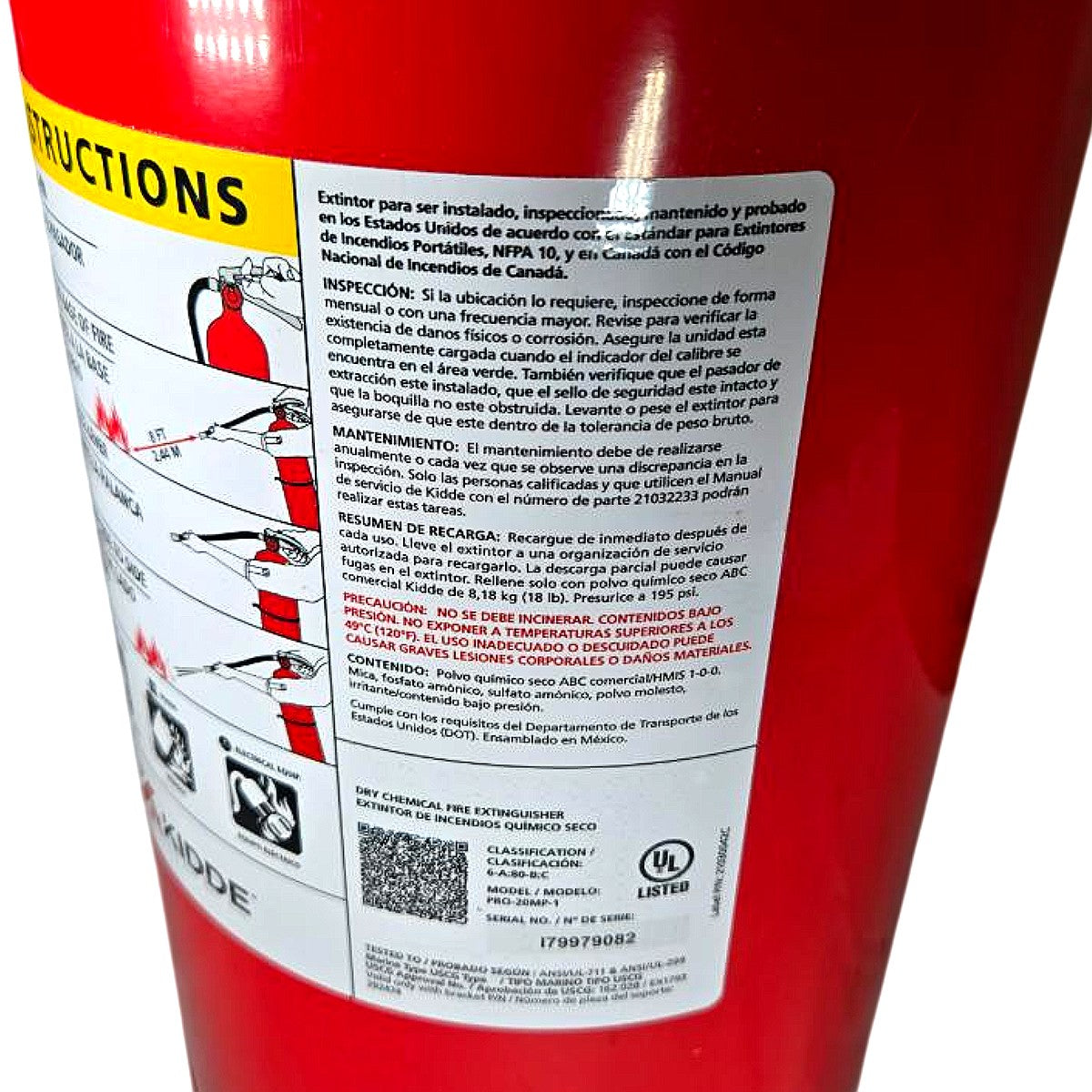 Kidde PRO-20MP-1 dry chemical fire extinguisher