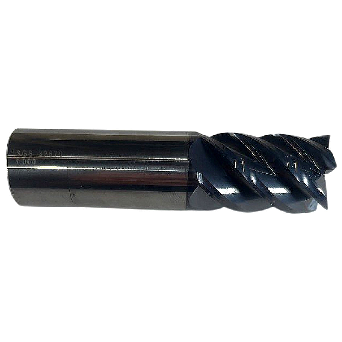Kyocera SGS 32670 1" 5-Flute AlTiN solid carbide end mill