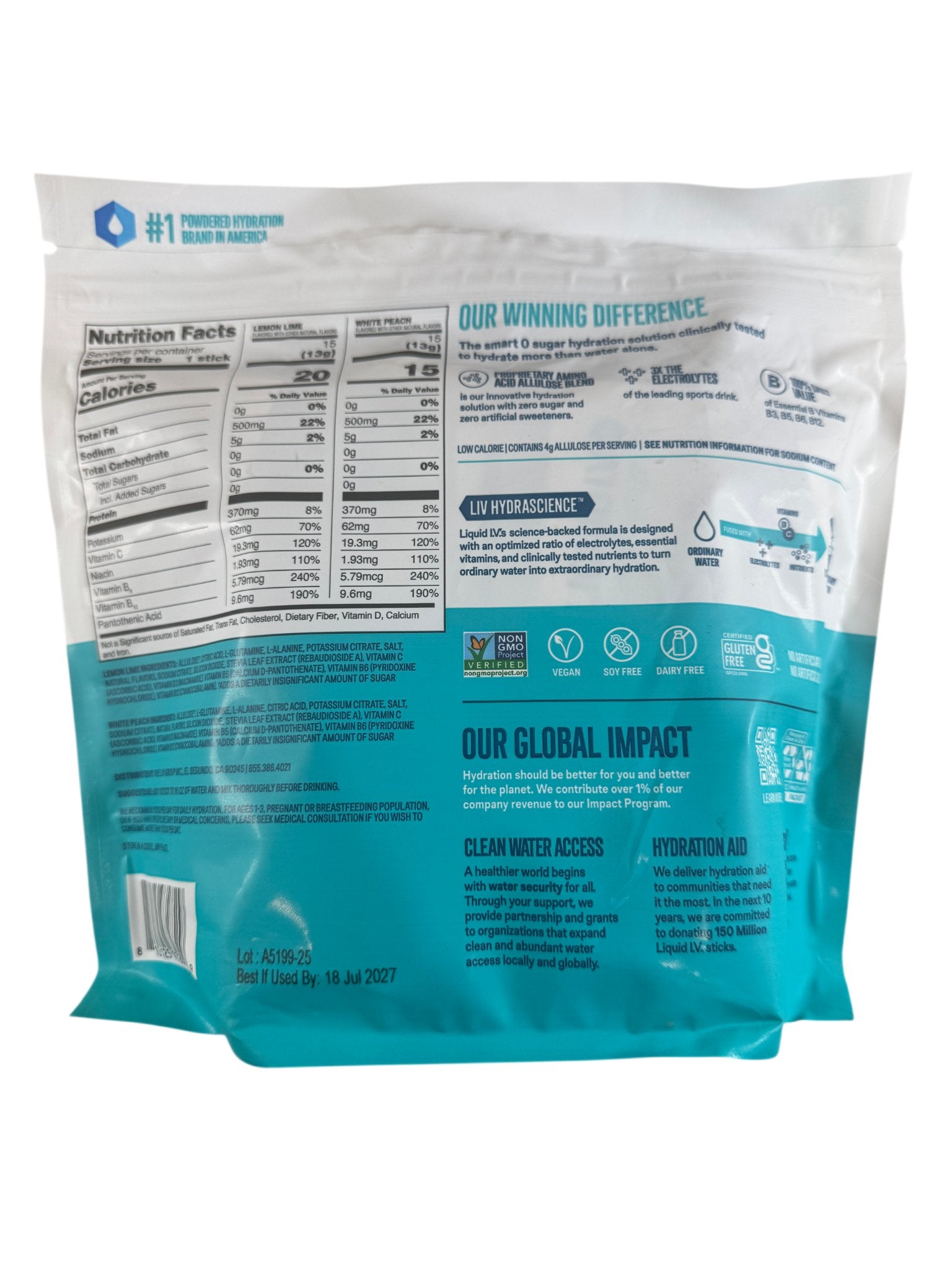 Liquid I.V. electrolyte drink mix