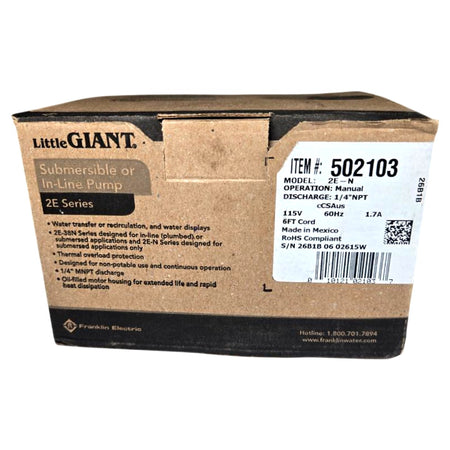 Little Giant 502103 submersible centrifugal pump
