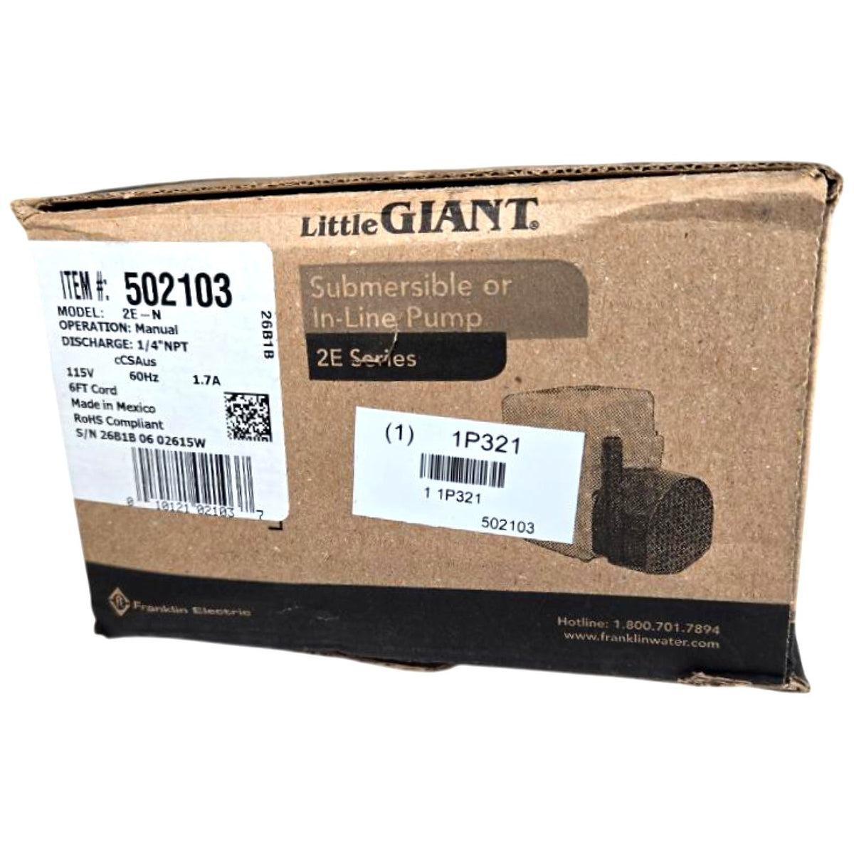 Little Giant 502103 submersible centrifugal pump