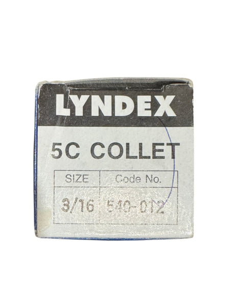Lyndex 540-012 5C 3/16 in 5C lathe collet