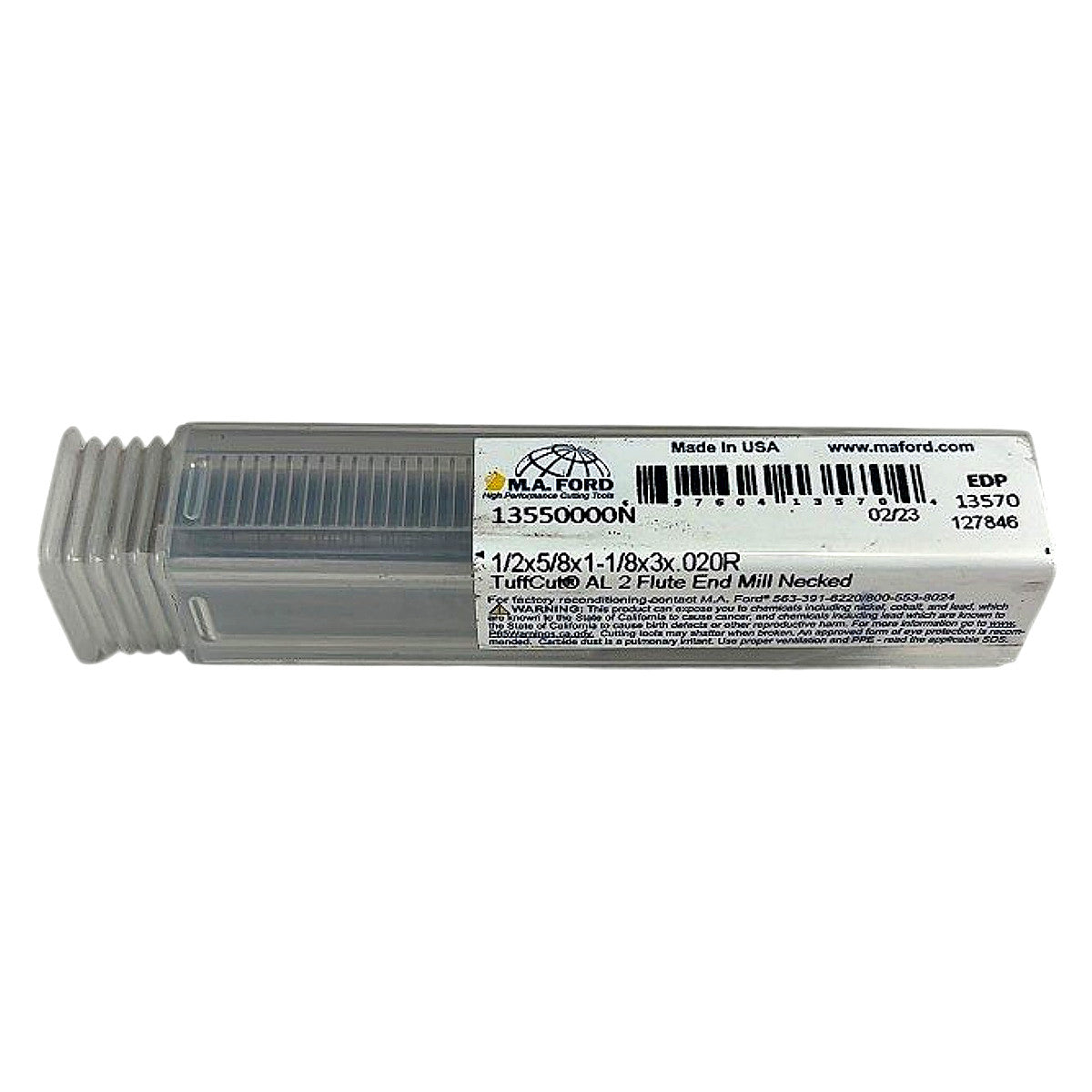 M. A. Ford M.A. Ford 13550000N 1/2x5/8x1-1/8x3 carbide necked end mill