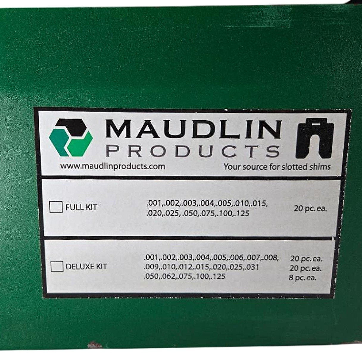 Maudlin MSD5-FK slotted shim assortment kit