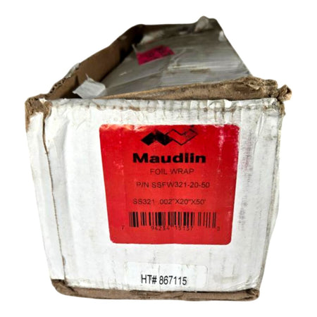 Maudlin SSFW321-20-50 Stainless Steel Foil Roll