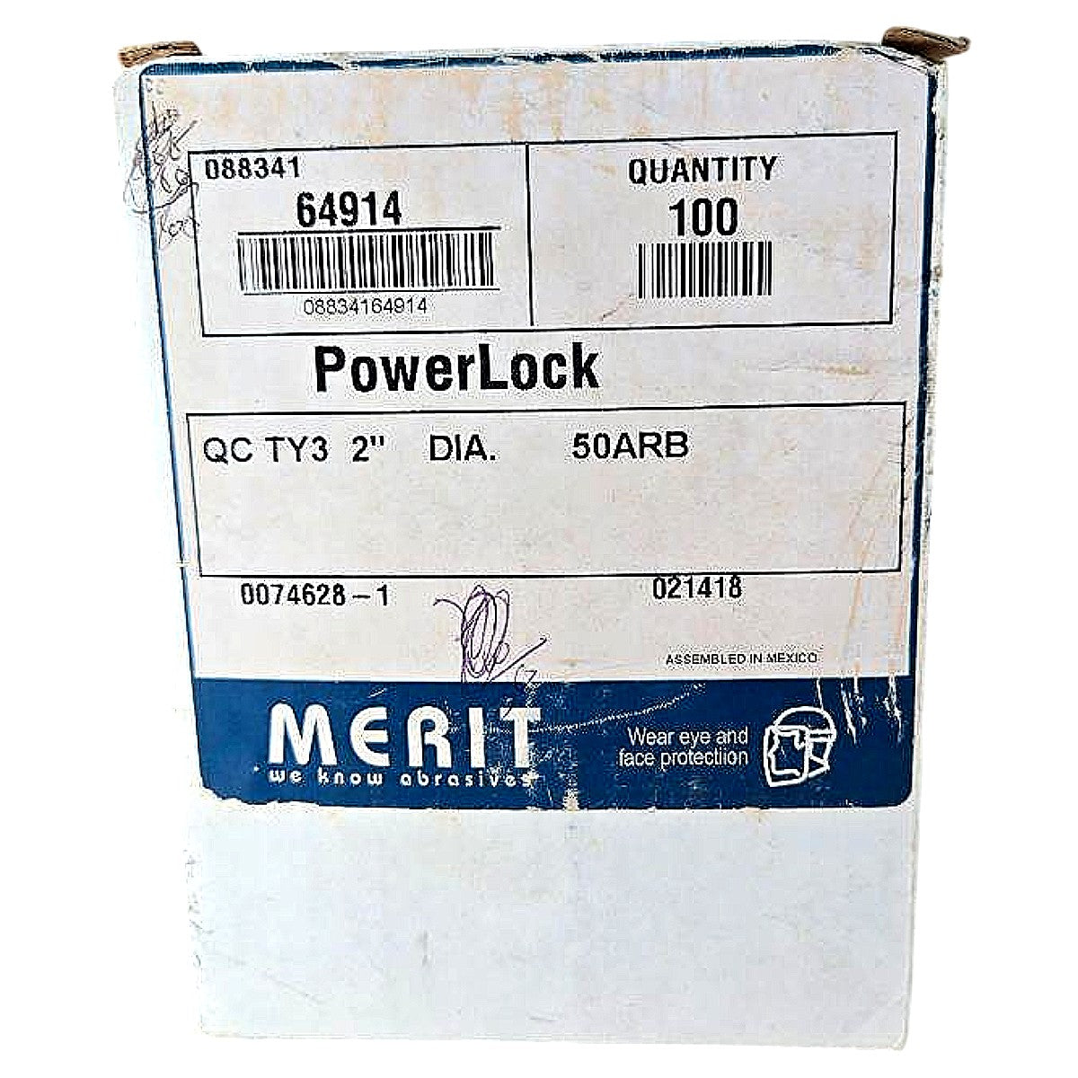 Merit 08834164914 Quick-Change Sanding Disc