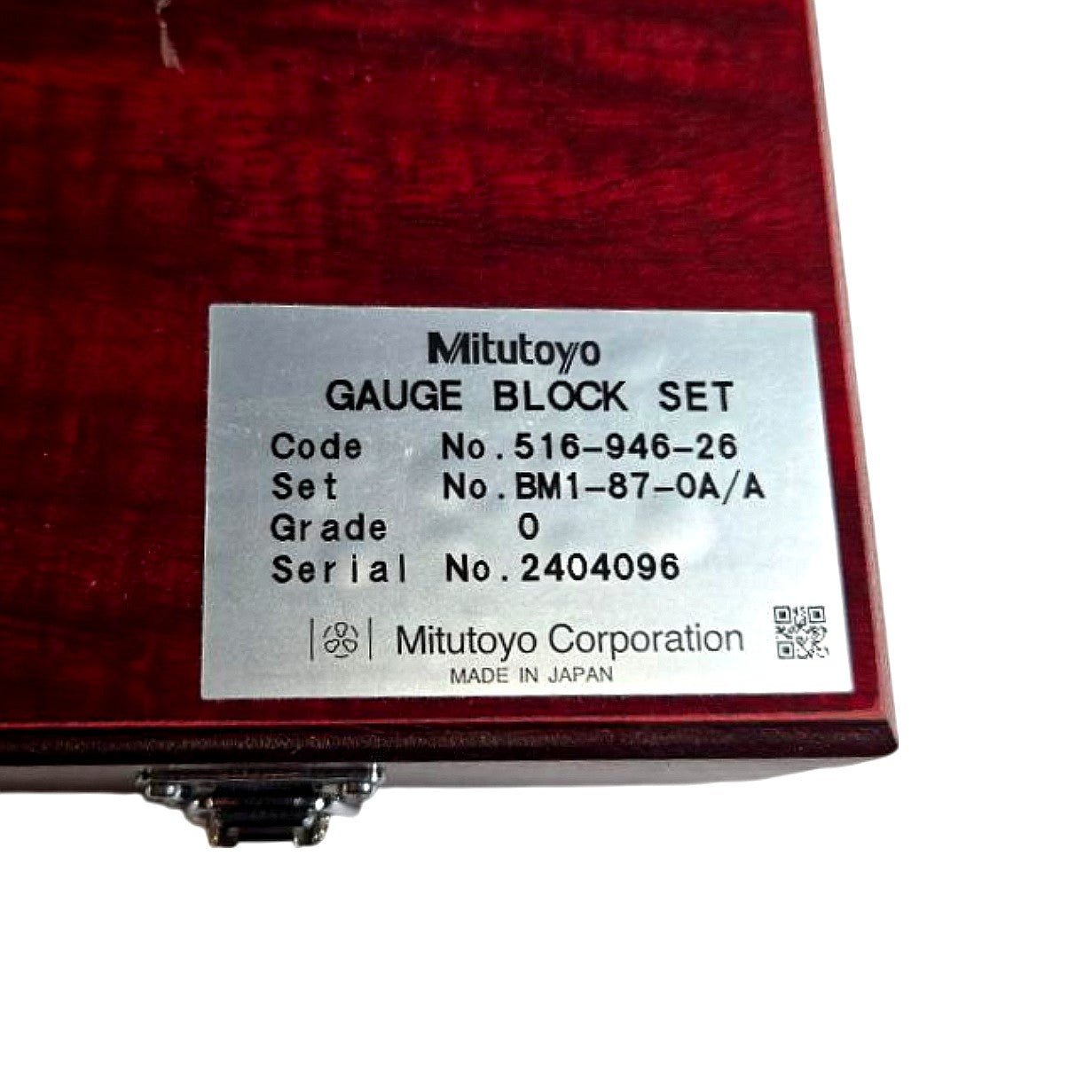 Mitutoyo 516-946-26 metric gage block set
