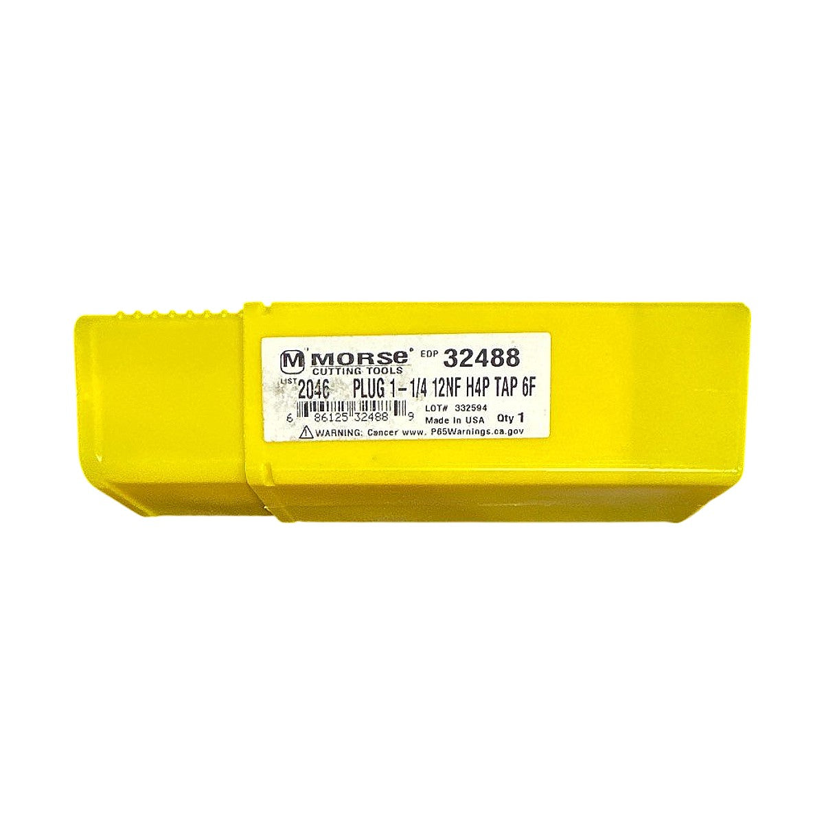 Morse 32488 1-1/4-12 NF H4 HSS Plug Hand Tap