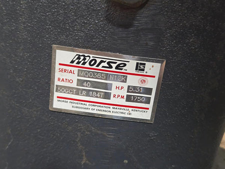 Morse 516Q180LR40 Worm Gear Speed Reducer