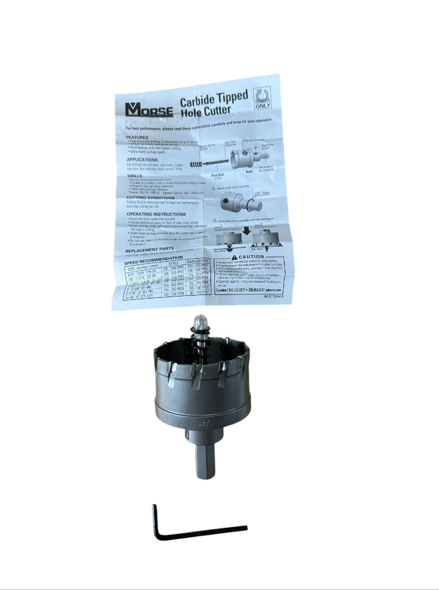 Morse CTD36 carbide tipped hole cutter