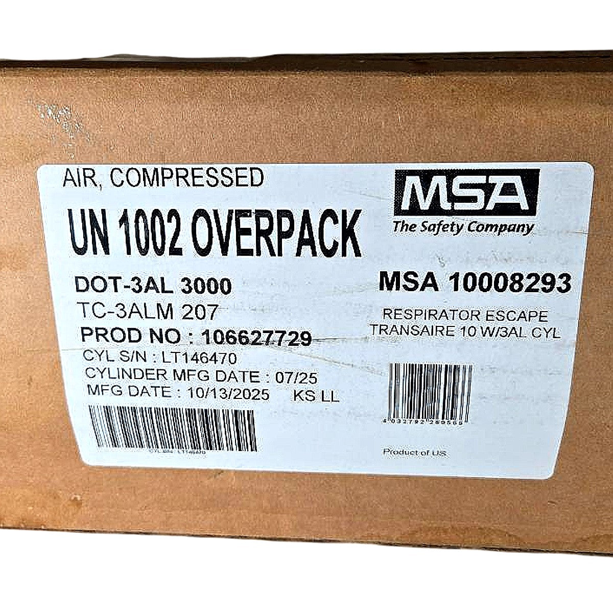 MSA 10008293 Emergency Escape Breathing Apparatus