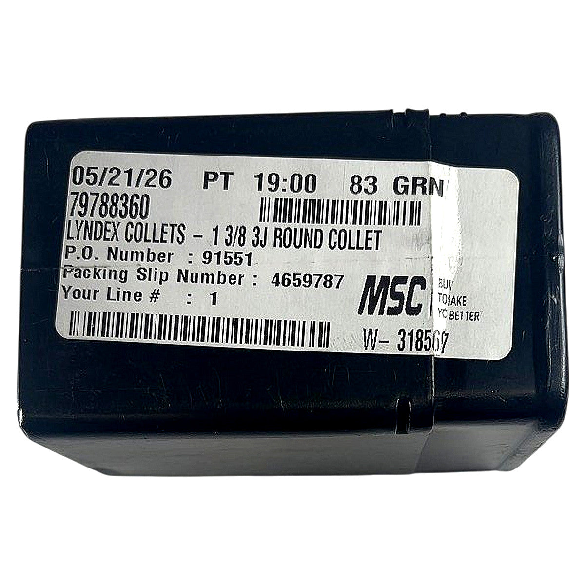 MSC Lyndex 3J 1-3/8 in 3J Round Collet