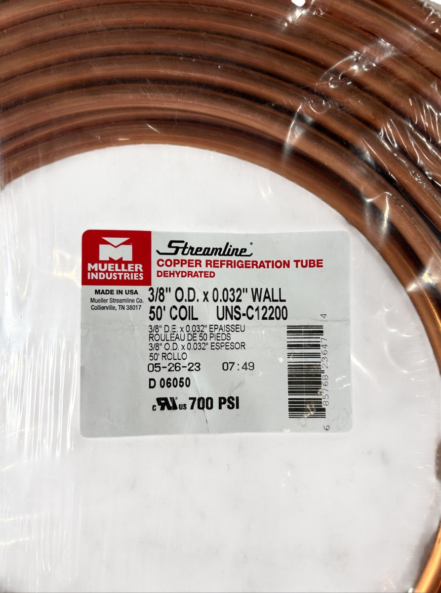 mueller industries D-06050 copper refrigeration tube coil