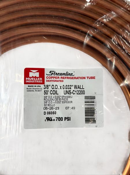 mueller industries D-06050 copper refrigeration tube coil