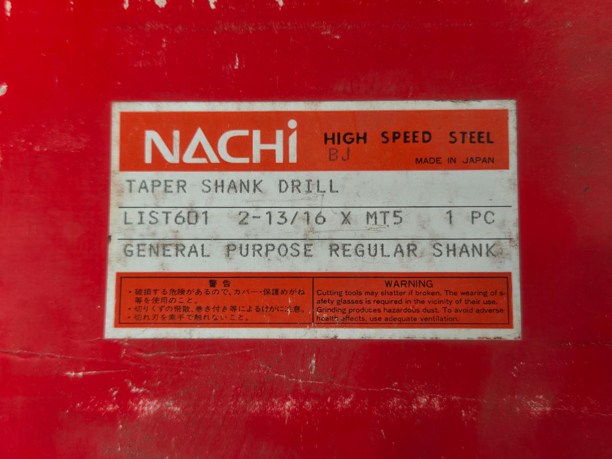 Nachi 1270968 HSS taper shank drill