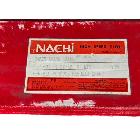 Nachi List 601 1-27/32 HSS Taper Shank Drill