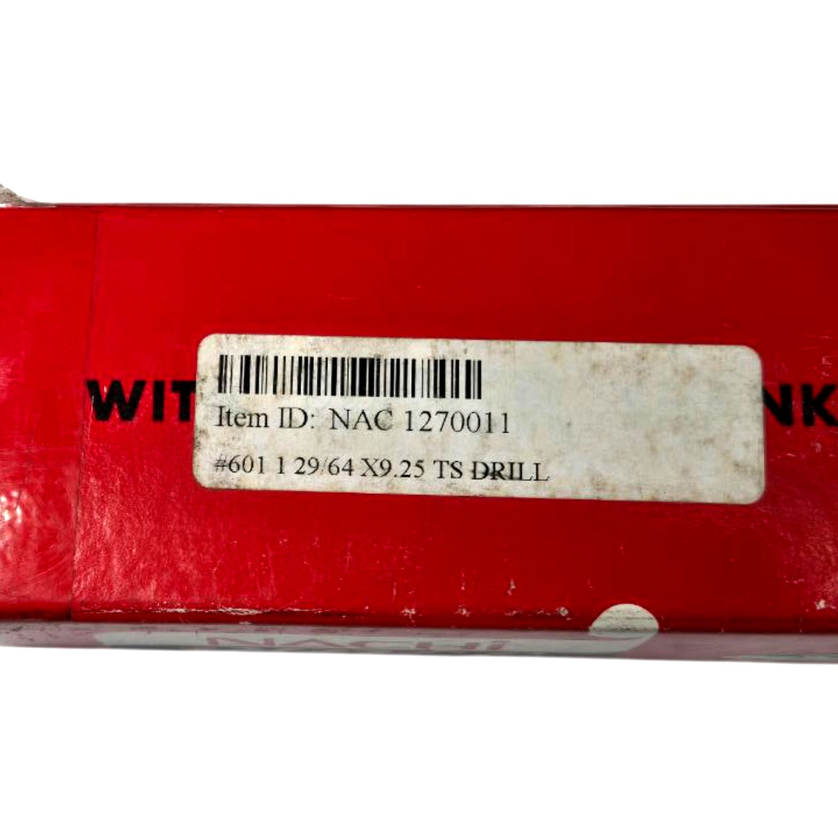 Nachi List 601 1-29/64 taper shank twist drill