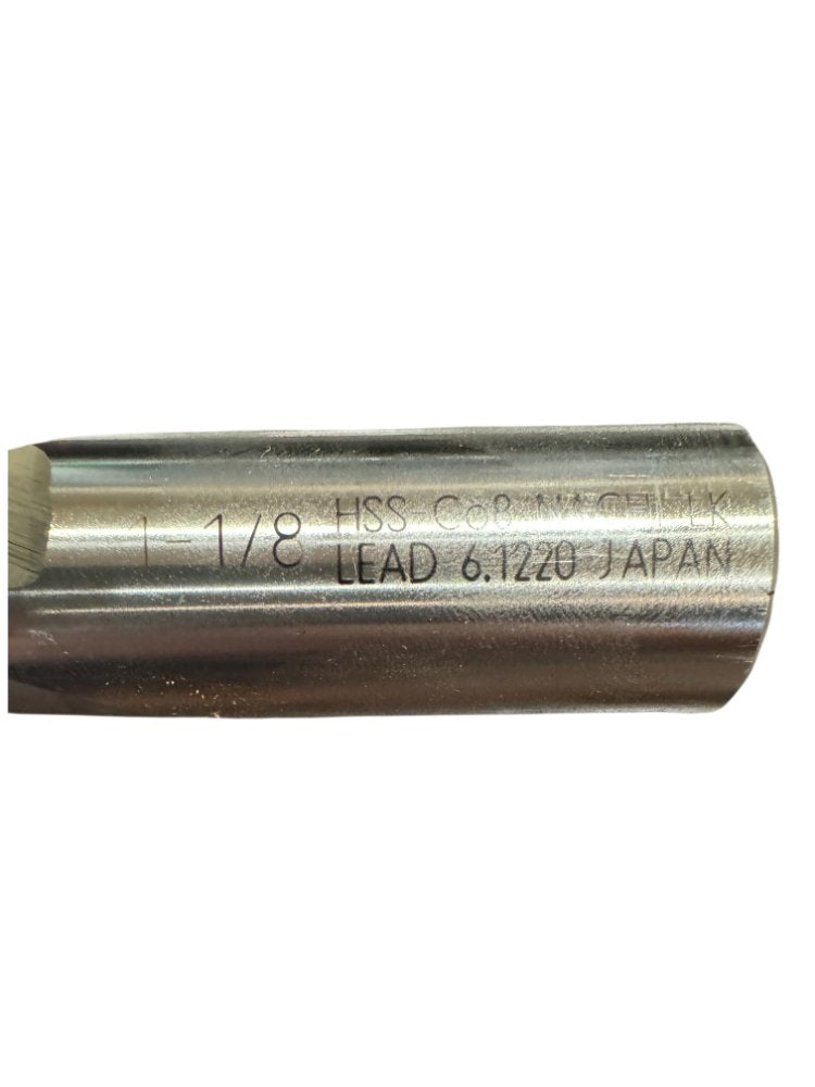 Nachi PG36 1-1/8in HSS-Co8 2-Flute HSS cobalt end mill
