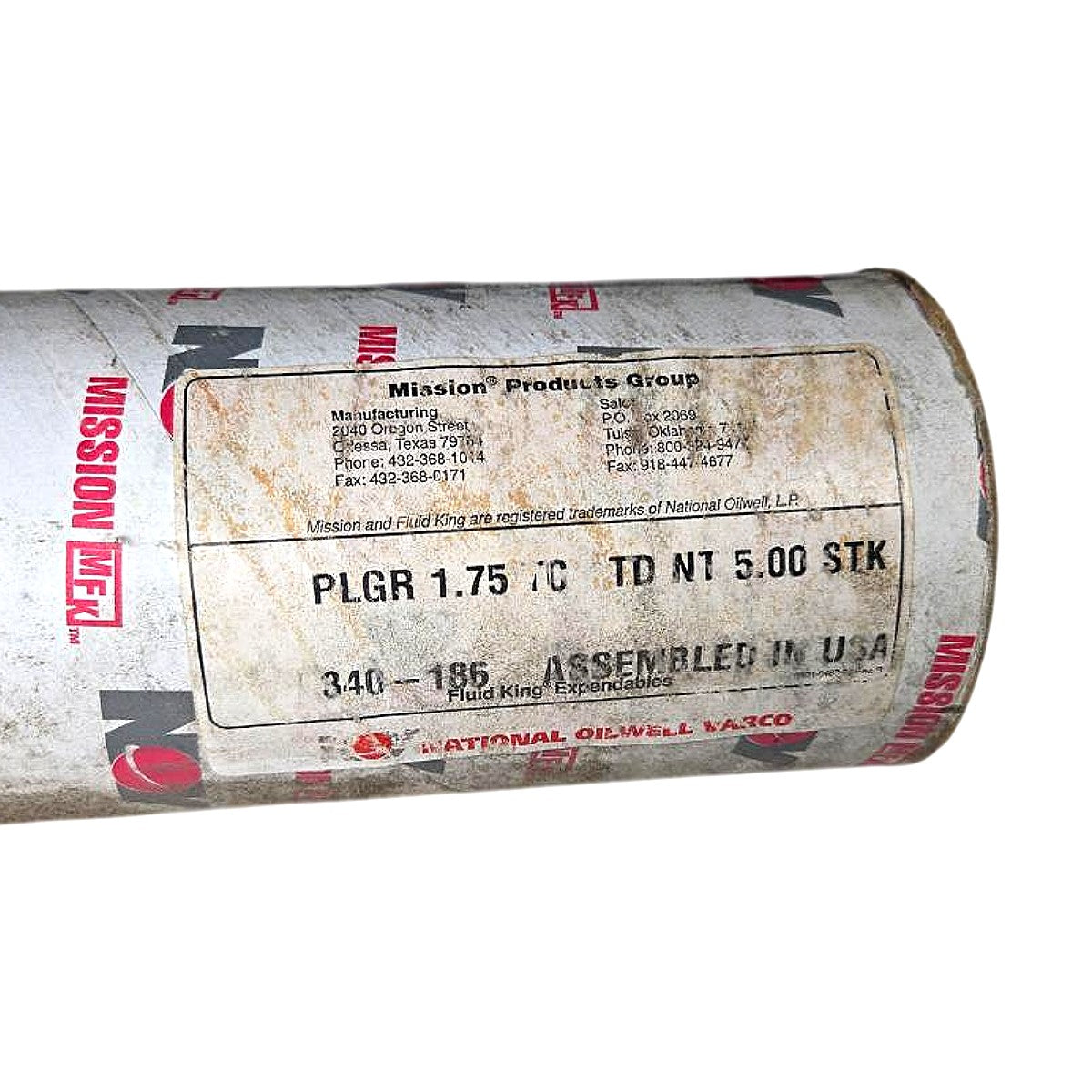 National Oilwell 340-186 mud pump plunger